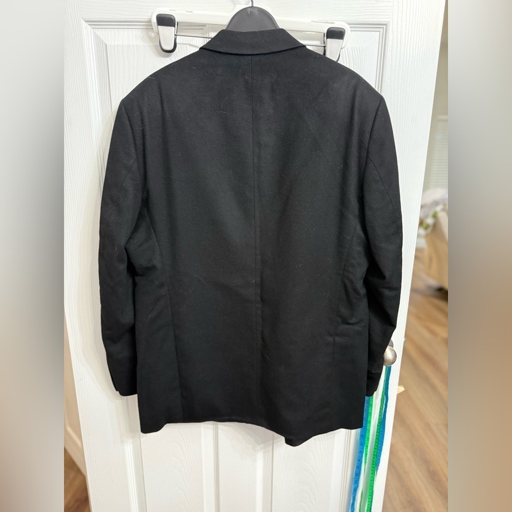 Pronto Uomo Men's 44R Black 100% Cashmere 2-Button Blazer Jacket Sport Coat - Picture 7 of 7